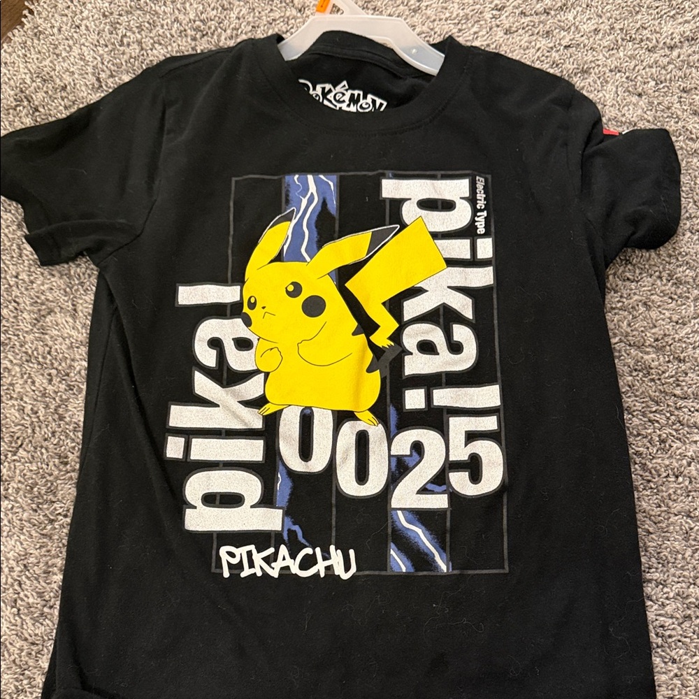 Pokemon Pikachu Black and Yellow Kids T-Shirt